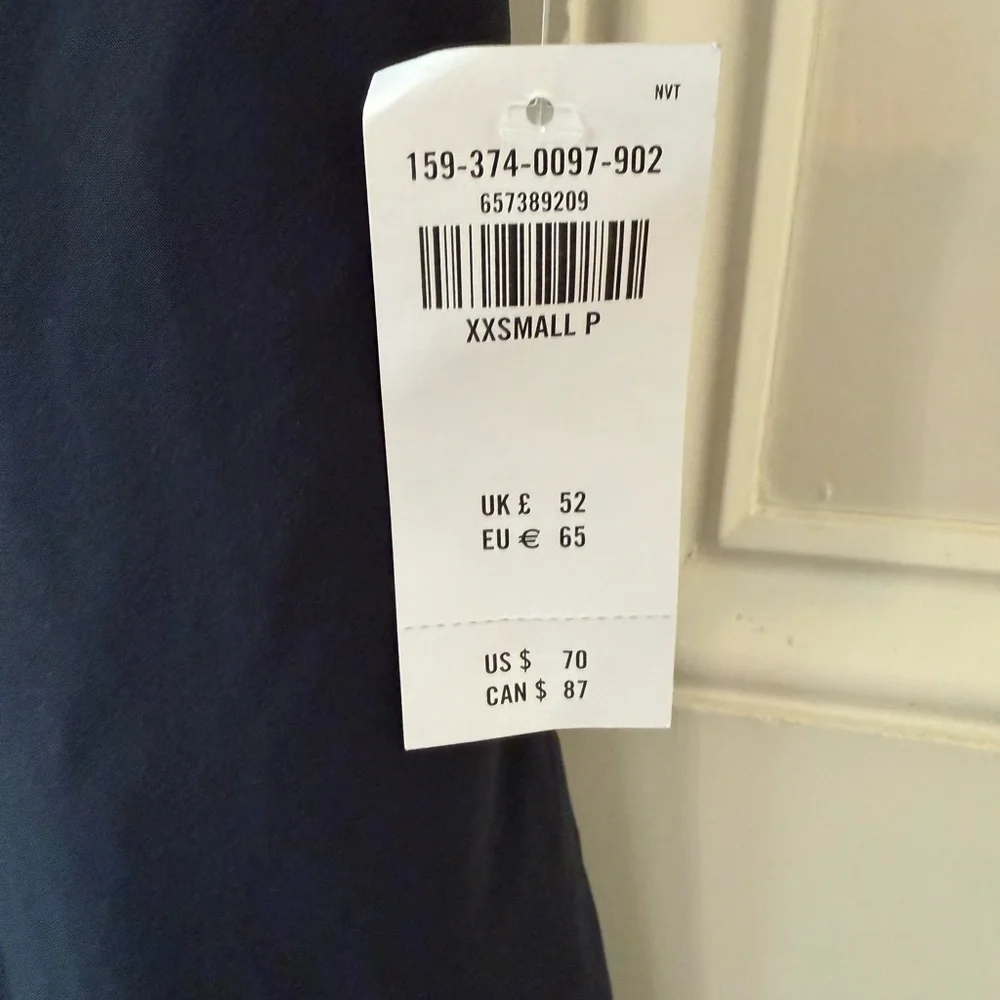 NWT Abercrombie & Fitch Mini Dress Skort Athletic Black White Size XXS Size 0 - Picture 10 of 16